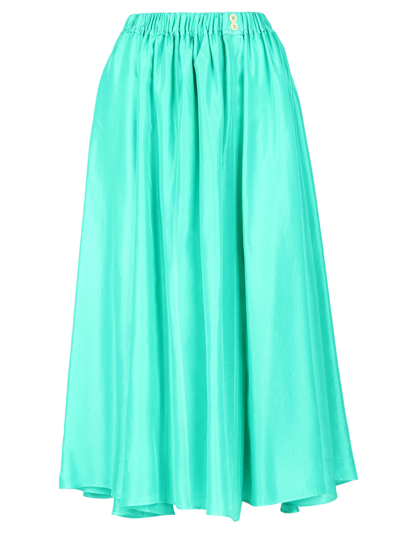 Forte Forte A-line Fluted Skirt In Green