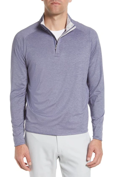 Peter Millar Stealth Performance Quarter Zip Pullover In Galaxy