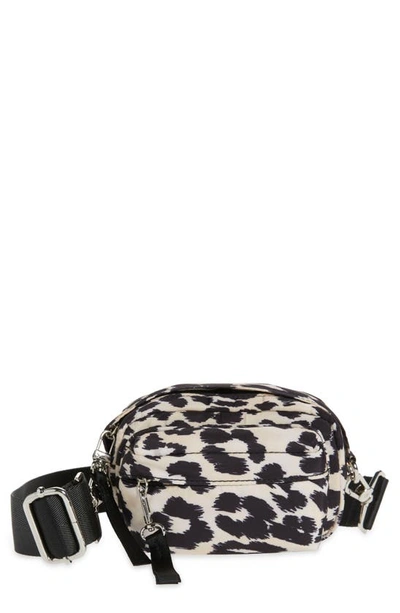 Topshop Micro Nylon Crossbody Bag In Leopard Print-multi In Black