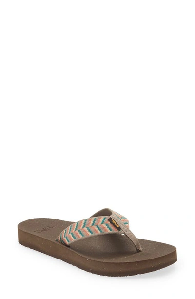 Teva Reflip Flip Flop In Retro Geometric Neutral