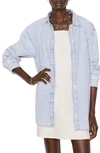 Frame The Beach Oversize Denim Button-up Shirt In Unison