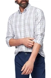 Faherty The Movement Check Button-up Shirt In Grey Cream Plaid
