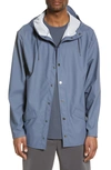 Rains Lightweight Hooded Waterproof Rain Jacket In River