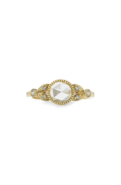 Sethi Couture Evelyne Rose Cut Diamond Ring In 18k Yg