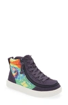 Billy Footwear Street Tie-dye High Top Sneaker In Navy Tie Dye