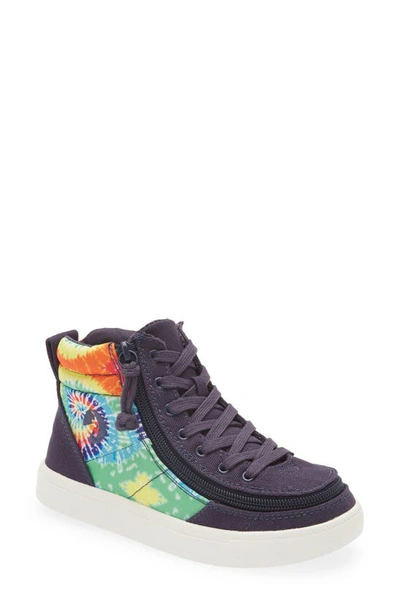 Billy Footwear Kids' Street Tie-dye High Top Sneaker In Navy Tie Dye