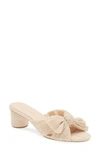 Loeffler Randall Emilia Knot Slide Sandal In Cream Plaid