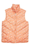 Erl Reversible Quilted Logo-print Shell Down Gilet In Orange