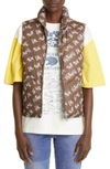 Erl Unisex Reversible Puffy Quilted Down Vest In Brown