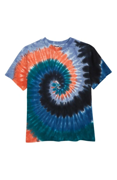 Stella Mccartney Kids' Branded T-shirt With Tie-dye Effect Blue In Multicolor