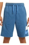 Nike Sportswear Sport Essentials Shorts In Dk Marina Blue/ Htr
