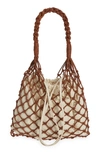 Topshop Rope Knot Shoulder Bag In Brown