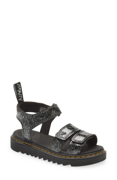 Dr. Martens' Girls' Klaire J Black Cosmic Glitter Sandals - Toddler, Little Kid