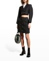 Ganni Summer Noir A-line Black Viscose Skirt With Buttons Woman In Black