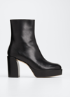 3.1 Phillip Lim Naomi Leather Zip Booties In Bone