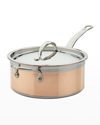 HESTAN COVERED SAUCEPAN, 4 QT.