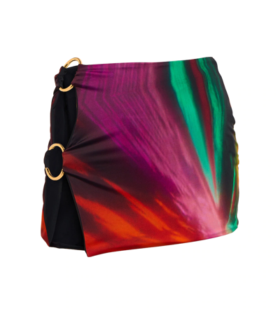 Louisa Ballou Double Ring Printed Miniskirt In Odyssey
