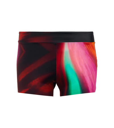 Louisa Ballou Printed Mid-rise Shorts In Odyssey