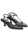 Jil Sander Leather Sandals In Black