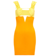 Nensi Dojaka Cutout Minidress In Orange Yellow