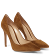 Gianvito Rossi 85mm Gianvito Pointed-toe Suede Pumps In Brown