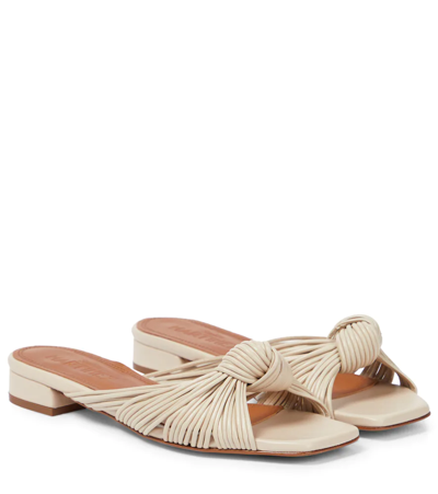 Souliers Martinez Alicante Leather Mules In Trigo