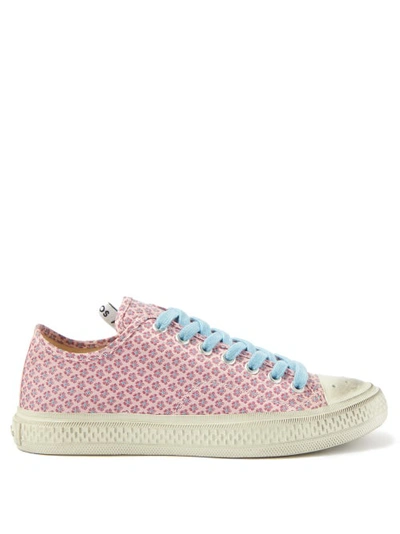Acne Studios Pink & Blue Ballow Jacquard Alina Sneakers In Pink/blue