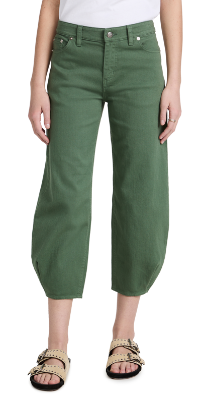 Tibi Brancusi Cropped Cotton Trousers In Ligcg Light Carson Green