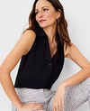 Ann Taylor Sleeveless Essential Shirt In Black