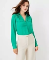 Ann Taylor Petite Camp Shirt In Sweet Clover