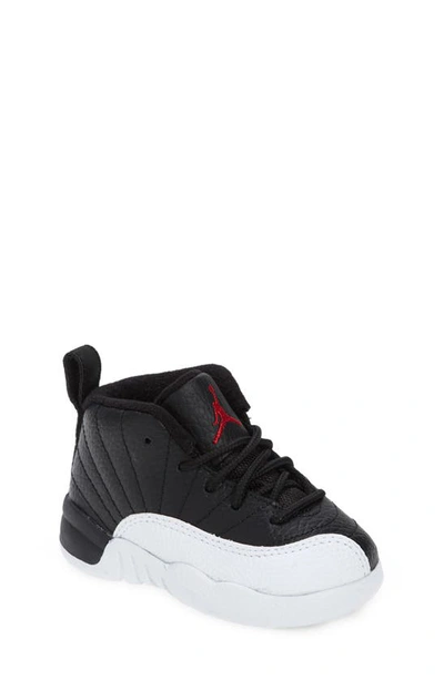 Jordan Kids' Air  12 Retro Basketball Sneaker In Black/ Varsity Red/ White