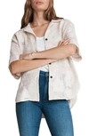 RAG & BONE MARE FLORAL OPENWORK COTTON CAMP SHIRT