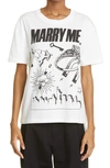 VAQUERA UNISEX MARRY ME COTTON LOGO GRAPHIC T-SHIRT