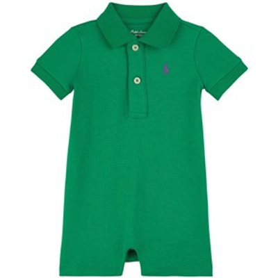 Ralph Lauren Babies' Polo Pony Cotton Shorties In Green