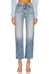 Khaite Danielle High-rise Straight-leg Jeans In Janesville Stretch