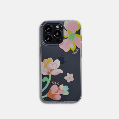 Coach Iphone 13 Pro Case With Dreamy Land Floral Print In Pink