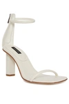 Natori Glow Nappa Leather Block Heel Sandal In White