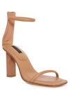 Natori Glow Nappa Leather Block Heel Sandal In Doe