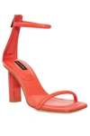 Natori Glow Nappa Leather Block Heel Sandal In Summer Red