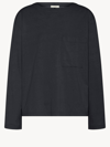 The Row Glomano Long-sleeve Top In Black