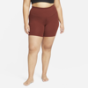 Nike Women's  Yoga Luxe Shorts (plus Size) In Brown