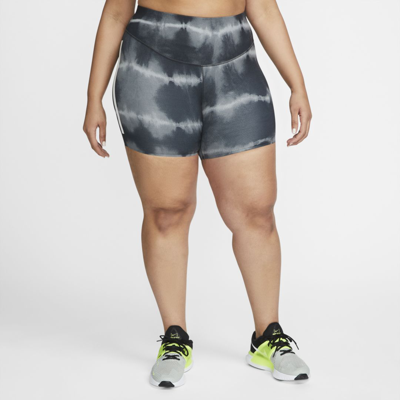 Nike Women's One Luxe 7" Mid-rise Printed Training Shorts (plus Size) In Black