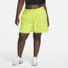 Nike Sportswear Essential Women's Fleece High-rise Shorts In Green
