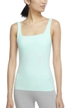Nike Yoga Luxe Women's Shelf-bra Tank In Mint Foam,grey Fog