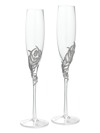 Olivia Riegel Mora 2-piece Flute Glass Set In Silver