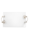 Olivia Riegel Botanica Glass Tray In Silver