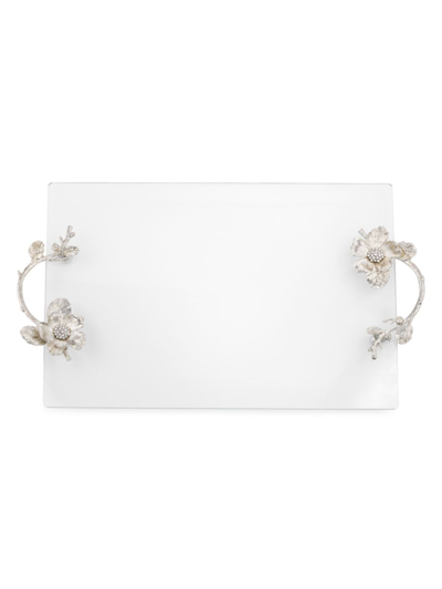 Olivia Riegel Botanica Glass Tray In Silver