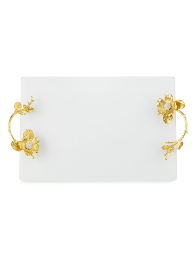 Olivia Riegel Botanica Glass Tray In Gold