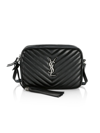 Saint Laurent Lou Medium Camera Crossbody Bag In Quilted Leather In Black