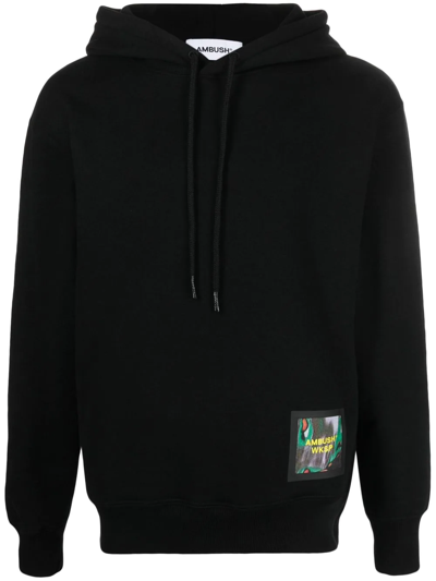 Ambush Logo-patch Hoodie In Black